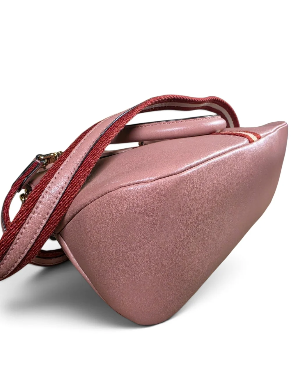 Bally Dusty Rose Leather Dainty Trainspotting 2-Way Swiss Lux (Retail $950)